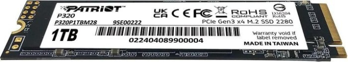 Накопитель SSD M.2 2280 M PCI Express 3.0 x4 Patriot 1Tb P320 P320P1TBM28 3000/2200 MBps
