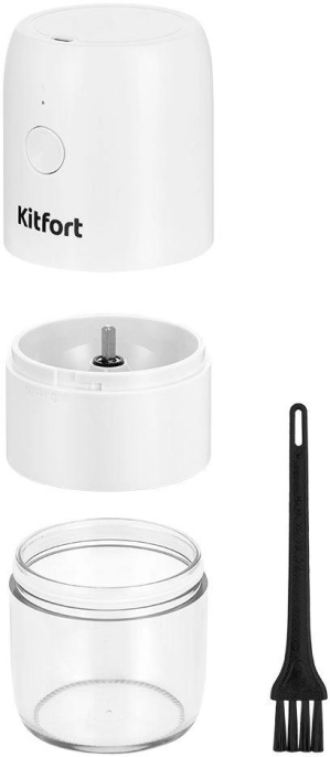 Кофемолка Kitfort КТ-7610 25Вт сист.помол.:жернова вместим.:30гр белый