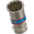 Торцевая стандартная двенадцатигранная головка 1/4", 10мм KING TONY 233010M