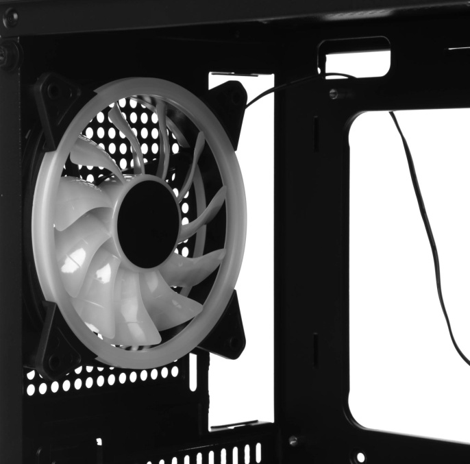 Корпус mATX Aerocool Trinity Mini-G-BK v2, Mini-Tower, без БП,  черный [accs-pv32033.11]