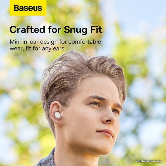 Наушники Baseus A00054300226-Z1 Bowie EZ10 True Wireless Earphones White беспроводные, Bluetooth 5.3, дистанция: 10м, 20Hz-20kHz, время работы наушников: 5ч, время работы с аккумулятором: 25ч, емкость