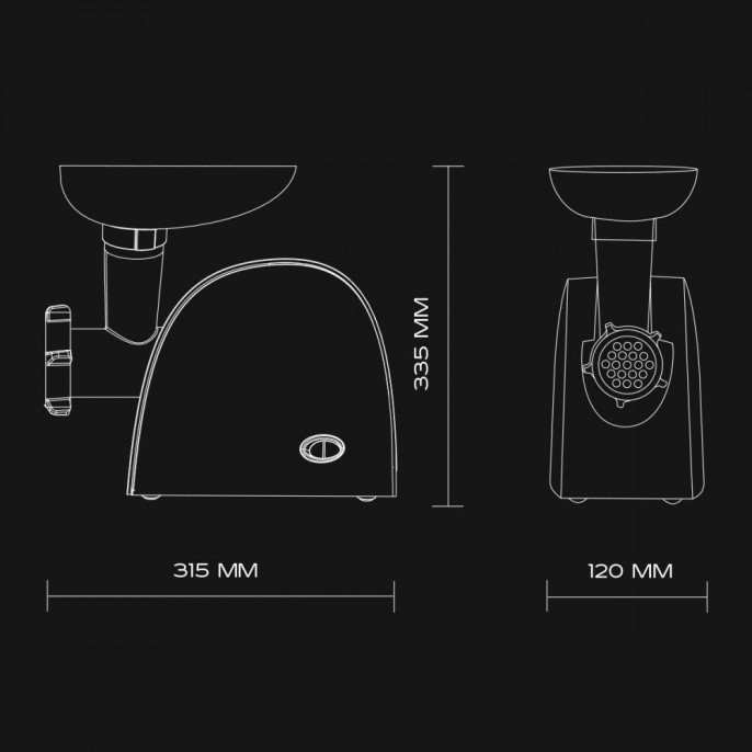 Мясорубка Scarlett SC-MG45M25 2000Вт черный/серебристый
