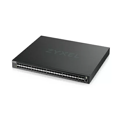 Коммутатор ZYXEL XGS4600-52F AC L3 Managed Switch, 48 port Gig SFP, 4 dual pers. and 4x 10G SFP+, stackable, dual PSU AC