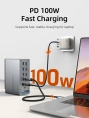 Многопортовая док-станция CABLETIME CB18D (CT-DK181-AG) 18-В-1 8K USB-C с поддержкой macOS MST на Chipset DL6950 (поддерживает 3 экрана)