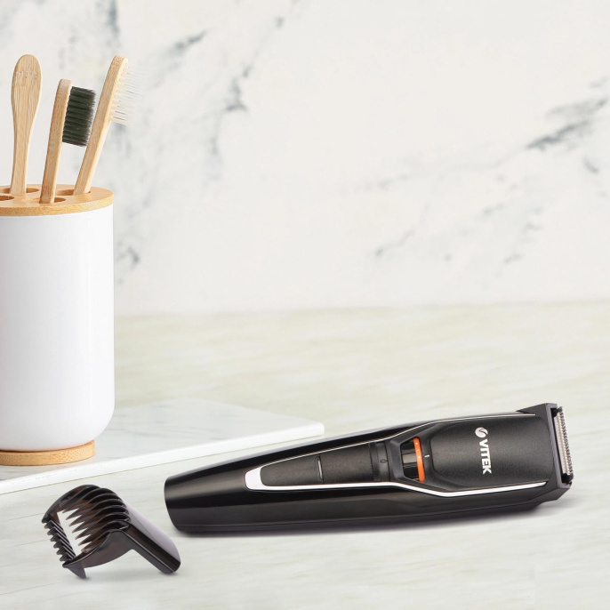 Триммер Vitek VT-2553 черный насадок в компл:1шт