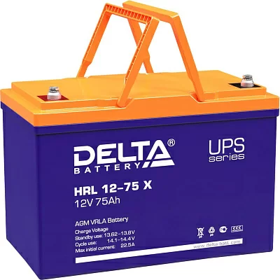 Аккумулятор для ИБП 12В/75Ач Delta HRL 12-75 X срок службы 12 лет