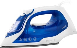 Утюг Maxwell MW-3007,  с паровым ударом,  2400Вт,  белый и синий