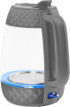 Чайник электрический Polaris PWK 1809CGL 1.8л. 2200Вт графит корпус: стекло/пластик PWK 1809CG