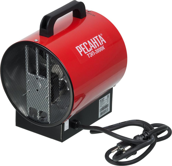Электрическая тепловая пушка Ресанта ТЭП-3000К,  3кВт, красный [67/1/8]