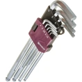 Набор торцевых шестигранных удлиненных ключей с шаром Thorvik HKLB9S H1.5-H10, 9 пр. 53087