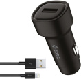 Автомобильное зарядное устройство TTEC 2CKS30LS SmartCharger 2.4A Car Charger с кабелем Lightning. Цвет: черный