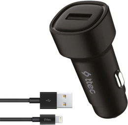 Автомобильное зарядное устройство TTEC 2CKS30LS SmartCharger 2.4A Car Charger с кабелем Lightning. Цвет: черный