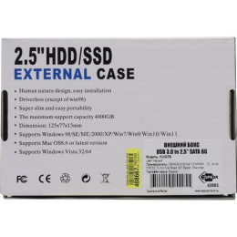 Espada HU307B Black Внешний бокс для 2.5" SATA устройств, USB3.0