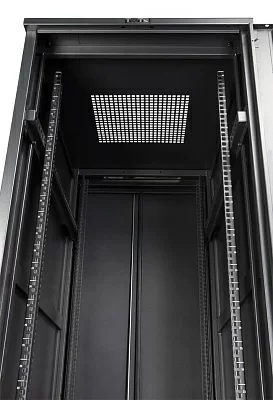 Шкаф 19" Business, 42U 600x1000, черный, передняя дверь стекло, задняя дверь распашная металл