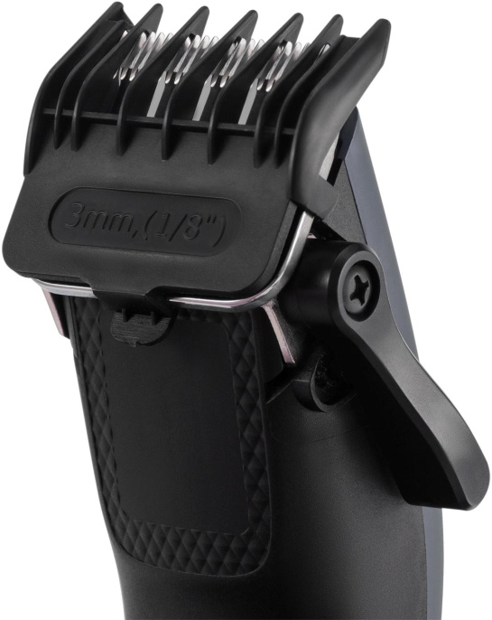 Машинка для стрижки Polaris PHC 0954 синий/черный 9Вт насадок в компл:4шт