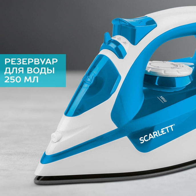 Утюг Scarlett SC-SI30P17, 2200Вт, синий/белый