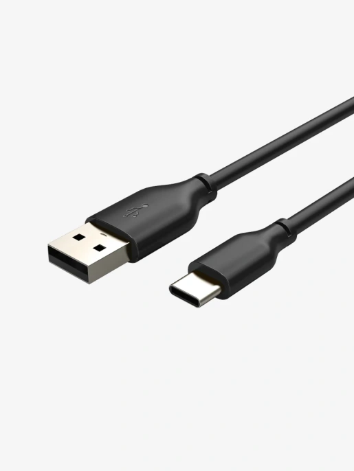Кабель CABLETIME CA32H (CT-C160-U32(3A)-CMAM1-B1) 1 м, 3A ПВХ USB-A2.0 на USB-C, черный