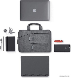 Сумка Satechi Water-Resistant Laptop Carrying Case для ноутбуков до 13"&14'' дюймов. Материал нейлон. Цвет серый. (ST-LTB13)