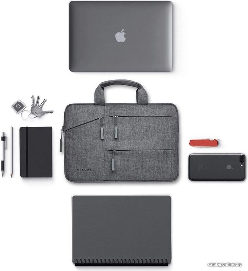 Сумка Satechi Water-Resistant Laptop Carrying Case для ноутбуков до 13"&14'' дюймов. Материал нейлон. Цвет серый. (ST-LTB13)