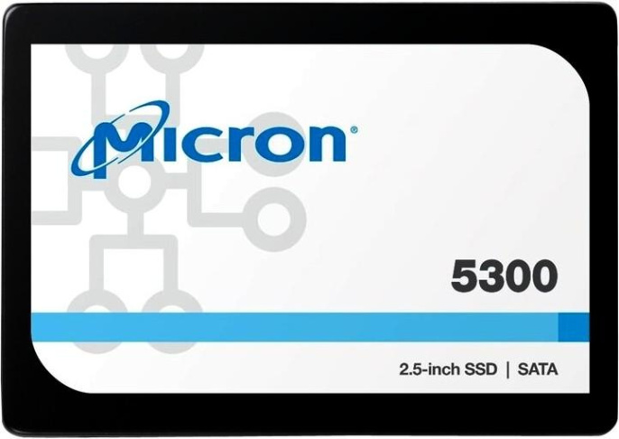 CRUCIAL Твердотельный накопитель Micron 5300MAX 960GB SATA 2.5" 3D TLC R540/W520MB/s MTTF 3М 95000/75000 IOPS 8760TBW SSD Enterprise Solid State Drive, 1 year, OEM MTFDDAK960TDT-1AW1ZABYY