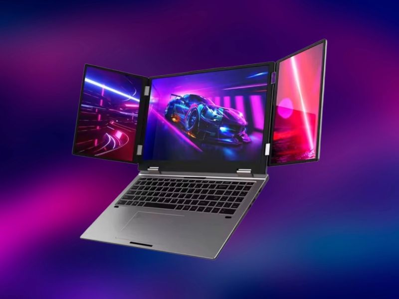 В Китае выпустили ноутбук с тремя дисплеями и чипом Core i7