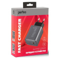 PERFEO Сетевое зарядное устройство с разъемом TYPE-C, 20W, серый I4668