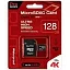 Micro SecureDigital 128Gb QUMO QM128GMICSDXC10U3 {MicroSDXC Class 10 UHS-I, SD adapter}