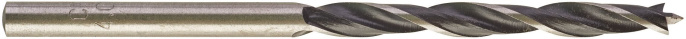 Сверло Milwaukee 4х75мм хвостовик 4мм 4932363652 трехточечное, для сверления в ДВП, фанере, ДСП и любых мягких и твердых пород дерева, DIN 7487E