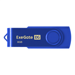USB-флеш накопитель ExeGate Jet 8GB синий USB2.0, 480Mbps, пластик/металл EX302035RUS