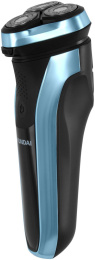 Бритва роторная Hyundai H-SH8088 реж.эл.:3 питан.:аккум. голубой/черный