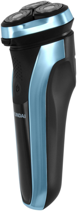 Бритва роторная Hyundai H-SH8088 реж.эл.:3 питан.:аккум. голубой/черный