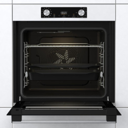 Духовой шкаф электрический Gorenje BOS6737E06WG, 77л, дверца с 2 стеклами, белый/нержавеющая сталь