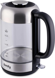 Чайник электрический DOMFY DSM-EK401, 1.8л, стекло/пластик