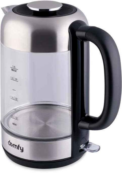 Чайник электрический DOMFY DSM-EK401, 1.8л, стекло/пластик
