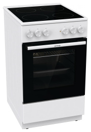 Электрическая плита Gorenje GEC5A41WG,  стеклокерамика,  белый/черный