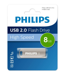 Флеш накопитель 8GB PHILIPS IRON 2.0 8GB, USB 2.0 (FM08FD150B/97)