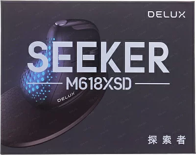 Манипулятор DELUX Wireless&Bluetooth Vertical Mouse M618XSD Black (RTL) USB 6btn+Roll