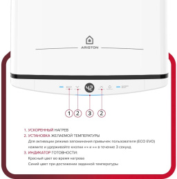 Водонагреватель Ariston Velis Tech ABSE Dry 50 1.5кВт 50л электрический настенный/белый