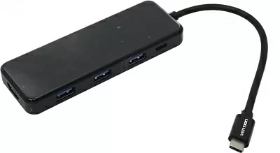 Мультифункциональный хаб Vention USB-C HDMI v2.0/3xUSB 3.0 OTG/PD