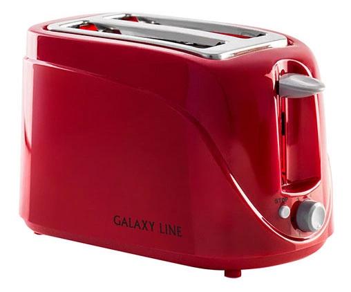 Тостер Galaxy Line GL 2902 800Вт красный