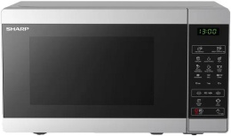 Микроволновая печь Sharp 20 л, 800 Вт, переключатели - сенсор, гриль, дисплей, 44 см x 25.8 см x 32.4 см,серебристый металлик R6800RSL