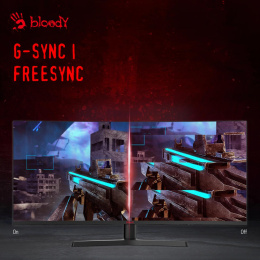 34" Монитор BLOODY MN340W,  3440x1440,  VA,  180Гц,  1хHDMI,  1хDP,  изогнутый, черный