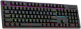 Клавиатура HAFF Synthblood (KBD-MK101) (механическая, проводная: USB, 108 клавиш, SNK switch (red), RGB- подсветка, LED Logo Screen, 1.6м плетеный кабель, цвет: черный/красный)