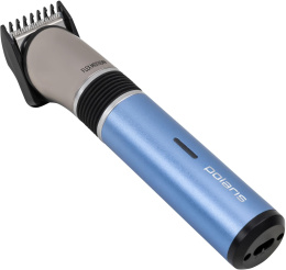 Машинка для стрижки Polaris PHC 0401RB голубой насадок в компл:1шт