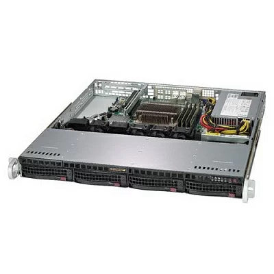 Платформа SuperMicro 1U 5019C-M (LGA1151 C246 SVGA SATA RAID 4xHS SAS/SATA 2xGbLAN 4DDR4 350W)
