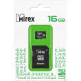 Карта памяти MicroSDHC 16Gb Class 10 MIREX с адаптером 13613-AD10SD16