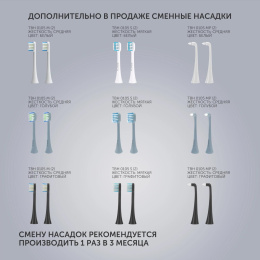 Электрическая зубная щетка Polaris PETB 0701 TC, насадки для щётки: 4 шт, цвет: белый