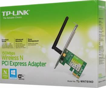 Сетевой адаптер Wi-Fi TP-Link TL-WN781ND N150 PCI Express ант.внеш.съем 1ант.