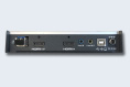 TNTV/TNT MMS-9520HLF-T Удлинитель-передатчик, KVM HDMI+USB+AUDIO+RS232+IR, 150м. UTP/500м. MM/10км. SM точка-точка/неогранич. в пределах LAN, 2xОптич.волокна SFP LC ;UTP Cat6/7 RJ45;GbE TCP/IP;IGMP , макс.разр.3840x2160 30Hz 4:2:0, ~, DC 12V