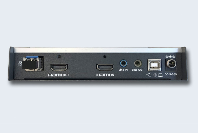 TNTV/TNT MMS-9520HLF-T Удлинитель-передатчик, KVM HDMI+USB+AUDIO+RS232+IR, 150м. UTP/500м. MM/10км. SM точка-точка/неогранич. в пределах LAN, 2xОптич.волокна SFP LC ;UTP Cat6/7 RJ45;GbE TCP/IP;IGMP , макс.разр.3840x2160 30Hz 4:2:0, ~, DC 12V